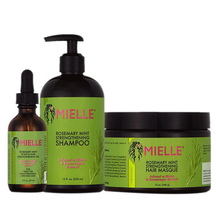 Mielle Combo Set (Strengthening Oil, Mask & Shampoo)